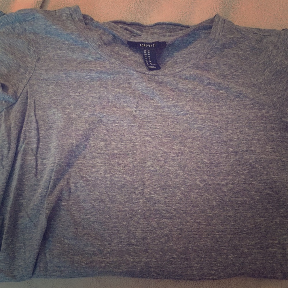 Long gray dress shirt